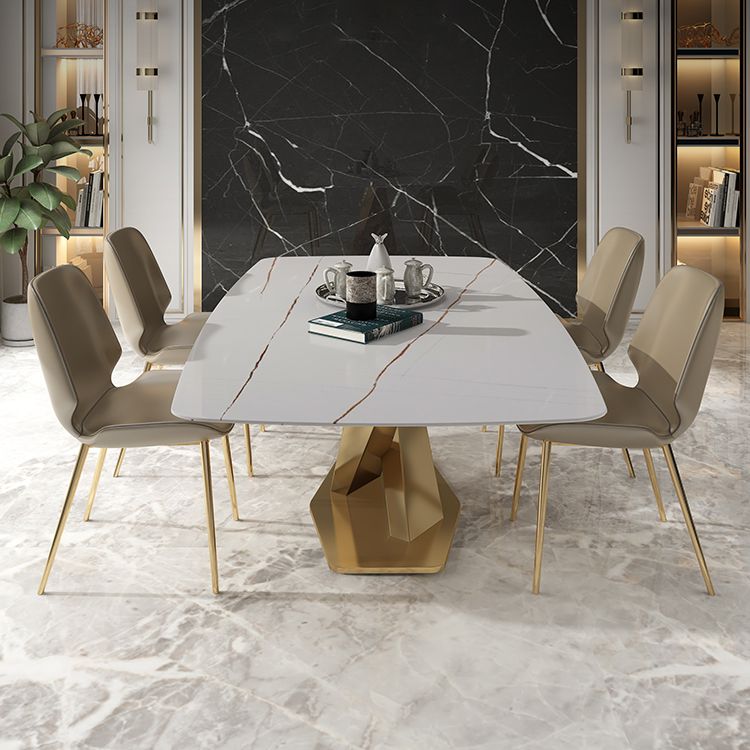 Rectangle Sintered Stone Top Dining Table Luxury Table with Pedestal Base Clearhalo ' dining_table' 'Dining Tables & Seating' 'Dining Tables' 'furn' 'furn_dining_table' 'Furniture' 'furniture_dining_table' 'Kitchen & Dining Furniture' 'kitchen&dining_furn' 'kitchen' 'kitchen_dining_table' 1200x1200_536896d9-d67e-4816-af9b-48bcaf160f67