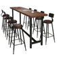 Mesa de bar superior de madera, mesa de bar moderna para cocina, sala de estar, sala de café