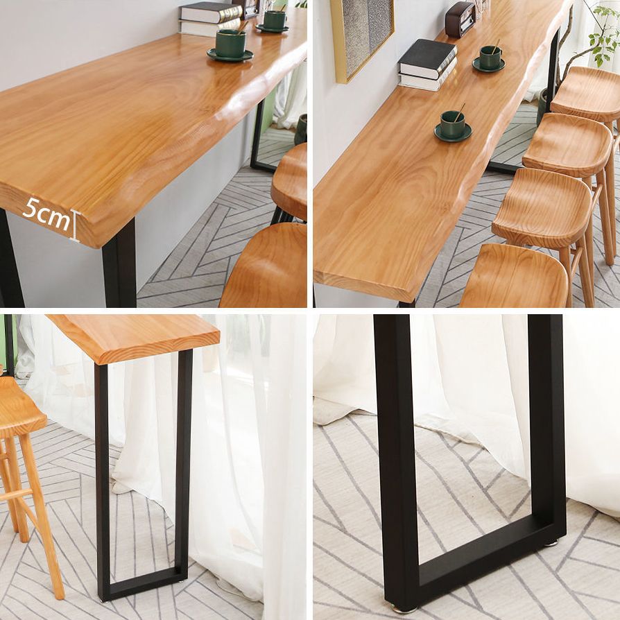 Modern 1/4/5 Pieces Wood Bar Table Set Rectangle Bar Table with High Stools for Kitchen Clearhalo 'Bar Furniture' 'furn' 'furn_home_bar_bar_sets' 'Furniture' 'Home Bars & Bar Sets' 'home_bar_bar_sets' 'Kitchen & Dining Furniture' 1200x1200_536a02ab-ae37-4e10-95f0-7b97985abb0c
