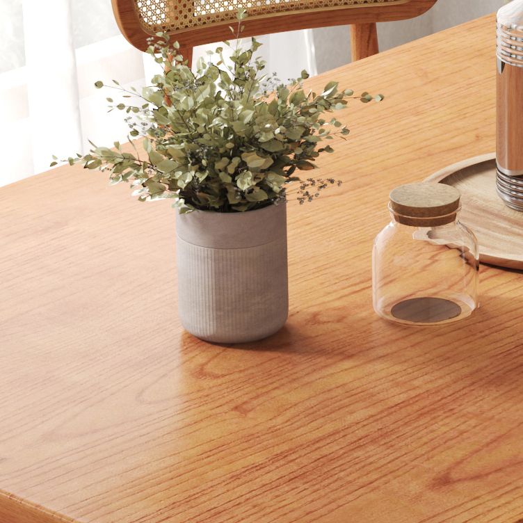 Dinner Kitchen Table Dining Room Rectangle Wood Top Dining Table