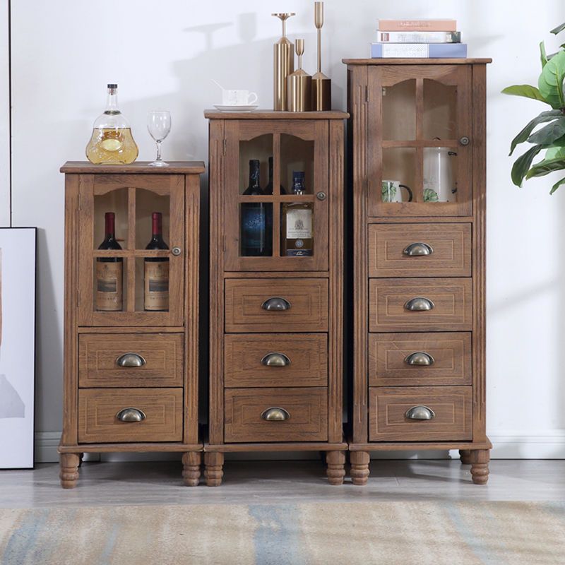 Armadio per accento in legno con 1 porta 11,81 "mobile laterale ad largo rettangolo