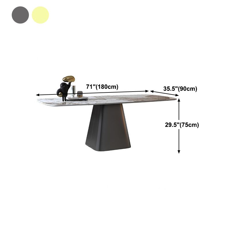 Luxury Sintered Stone Top Dining Table Rectangle White Table with Pedestal Clearhalo ' dining_table' 'Dining Tables & Seating' 'Dining Tables' 'furn' 'furn_dining_table' 'Furniture' 'furniture_dining_table' 'Kitchen & Dining Furniture' 'kitchen&dining_furn' 'kitchen' 'kitchen_dining_table' 1200x1200_536b7a02-721e-4c29-bbee-ae5b2a2d495a
