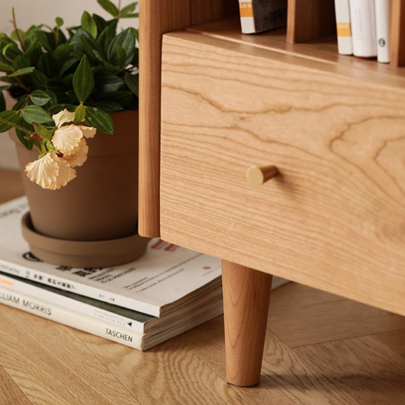 Tavolo d'angolo contemporaneo largo da 12 "tavolino a 4 gambe in legno massiccio