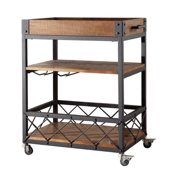 31,50 "Trolly da cucina tradizionale in cima al carrello in legno per sala da pranzo