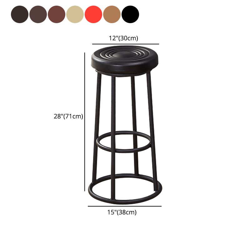 Industrial Armless Backless Counter Stool Steel Cashier Bar Stool with Pedal Clearhalo 'Bar Furniture' 'Bar Stools' 'bar_stools' 'furn' 'furn_bar_stools' 'furniture_bar_stools' 'Kitchen & Dining Furniture' 'kitchen&dining_furn' 'kitchen' 'kitchen_furn' Furniture' 1200x1200_537011db-d89c-4c52-a813-bc1901c08a55