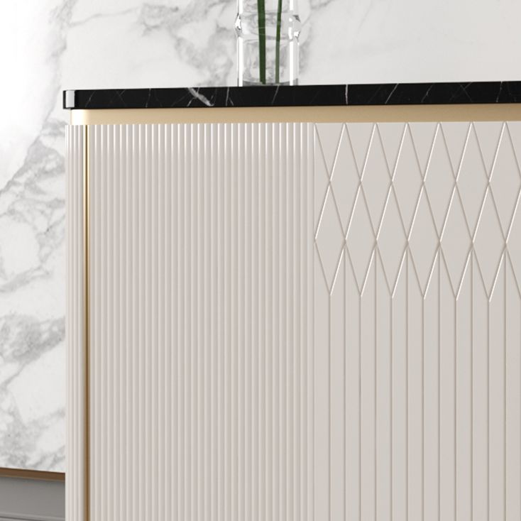 グラムスタイルゴールドベースサイドボードキャビネット35.4インチ高エンジニアリングウッドクレデンツァ