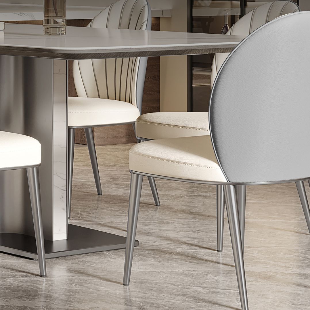 Contemporary 1/4/5/7 Pieces Dining Set Metal Dining Table Set Clearhalo 'Dining Room Sets' 'Dining Tables & Seating' 'dining_room_set' 'furn' 'furn_dining_room_set' 'Furniture' 'furniture_dining_room_set' 'Kitchen & Dining Furniture' 1200x1200_5371e566-3f74-4d18-a78f-78e4a0e396bc