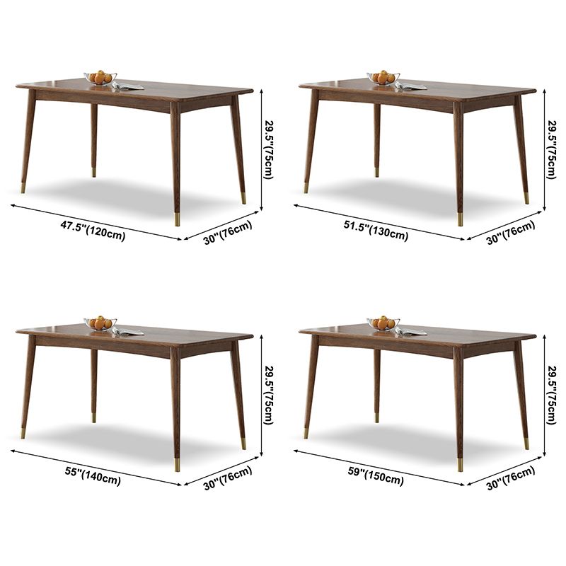 Contemporary Standard Brown Dining Table Solid Wood Rectangle Dining Table for Kitchen Clearhalo ' dining_table' 'Dining Tables & Seating' 'Dining Tables' 'furn' 'furn_dining_table' 'Furniture' 'furniture_dining_table' 'Kitchen & Dining Furniture' 'kitchen&dining_furn' 'kitchen' 'kitchen_dining_table' 1200x1200_5374406f-af77-44b2-ac3c-a905b62d4030