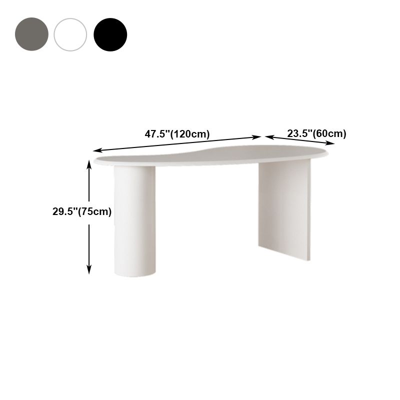 Solid Wood Writing Desk Industrial Style Pedestal Base Office Desk Clearhalo 'furn' 'furn_office_desk' 'Furniture' 'furniture_office_desk' 'Office Desks' 'Office Furniture' 'office_desk' 1200x1200_537462d5-5661-4eeb-b2a5-8c1254166abe