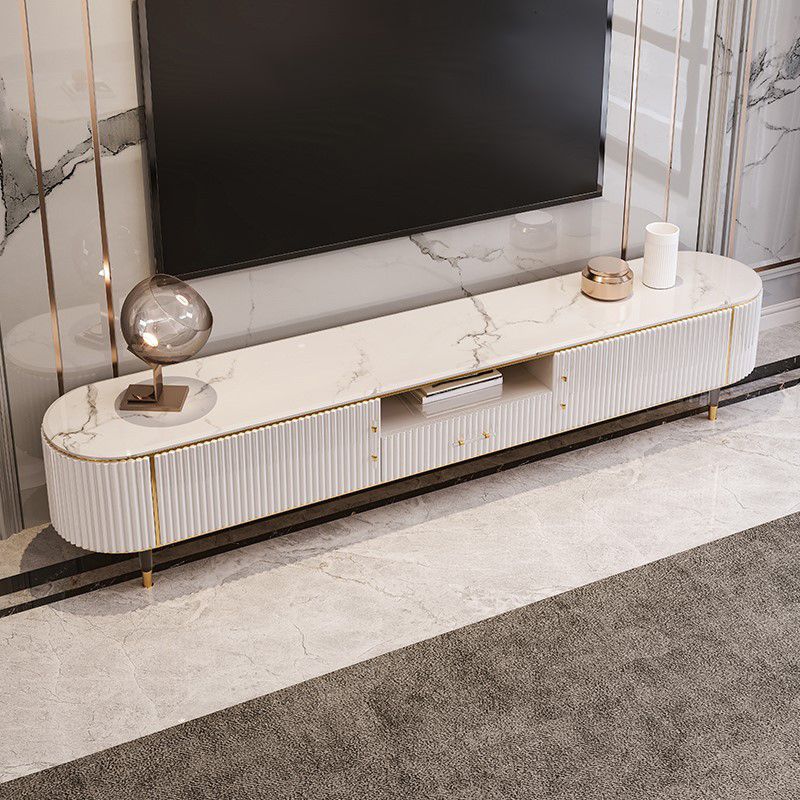 Glam TV Stand Console Stone TV Media Console pour salon