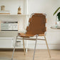 Silla lateral de estilo moderno silla de comedor de base de metal de cuero para casa
