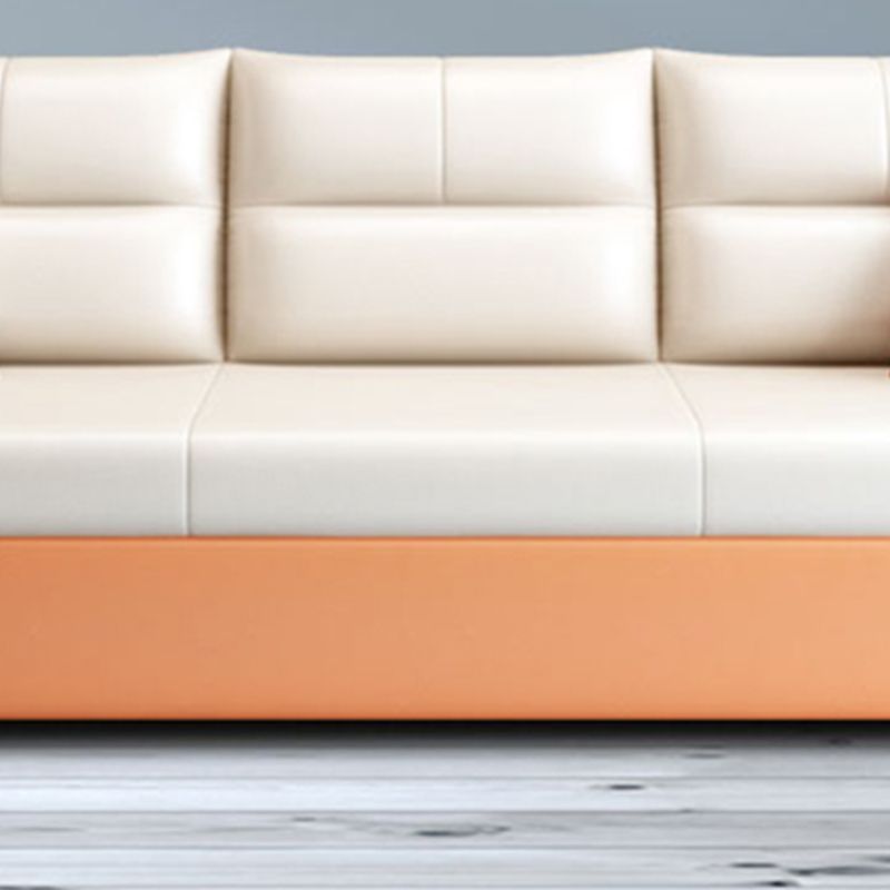 32.67 "Cama de cuero de piel sintética de alta cama Sofá con estilo Glam en beige