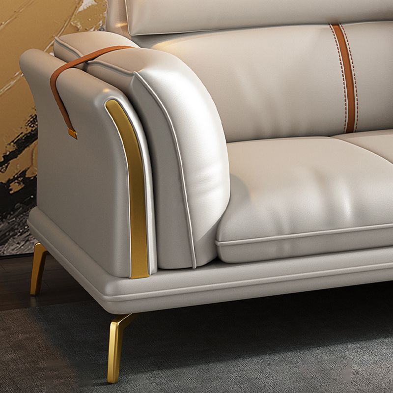 35.43 "Hoog uitlopende arm sectionele lederen sectionele lederen sectioneel met 3 kussens