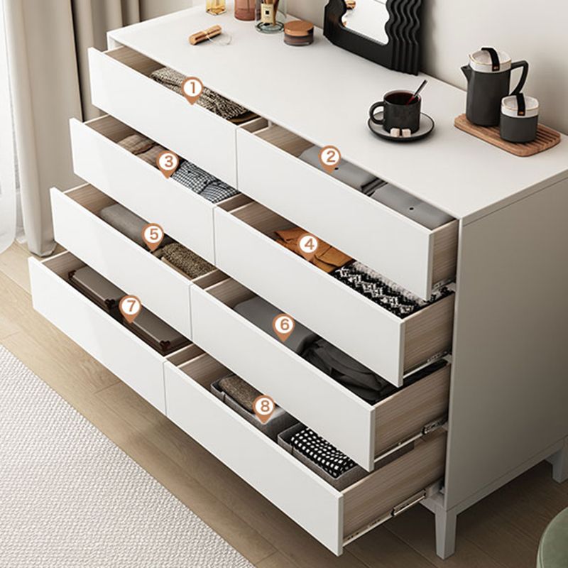 Modern Dresser Solid Wood Storage Chox Profirer con 8 cajones