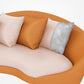 Faux Leather Curved Sofa with Slopped Arm for Living Room in Orange Clearhalo 'furn' 'furn_sofas' 'Furniture' 'Living Room Furniture' 'Sofa' 'sofas' 1200x1200_53778e1c-6ee9-4cef-80a8-3b413097685d