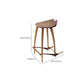 Solid Wood Backless Bar Stools Nordic Style Saddle Seat Bar Stool