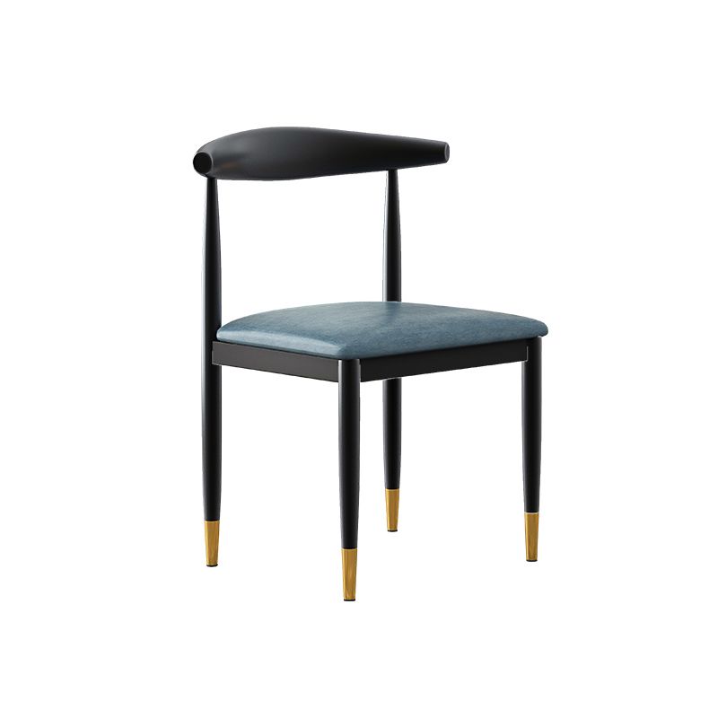 Contemporary Metal Side Chair Restaurant Armless Cow Horn Open Back Dining Side Chair Clearhalo ' kitchen&dining_furn' 'Dining Chairs' 'Dining Tables & Seating' 'dining_chair' 'furn' 'furn_dining_chair' 'Furniture' 'furniture_dining_chair' 'Kitchen & Dining Furniture' 'kitchen' 1200x1200_53781279-5332-444d-8afd-9e4eda6d8dad