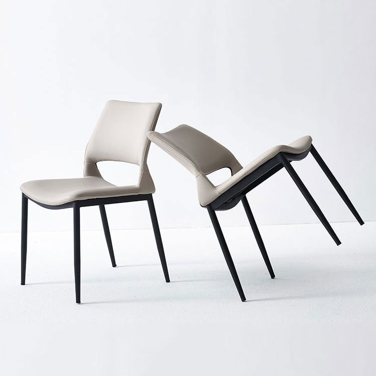 Open Back Side Chair Industrial Style Faux Leather Side Chair Clearhalo 'Dining Chairs' 'Dining Tables & Seating' 'dining_chair' 'furn' 'furn_dining_chair' 'Furniture' 'Kitchen & Dining Furniture' 1200x1200_53786b43-f7db-4ca8-9170-ae3a9f9cc54b