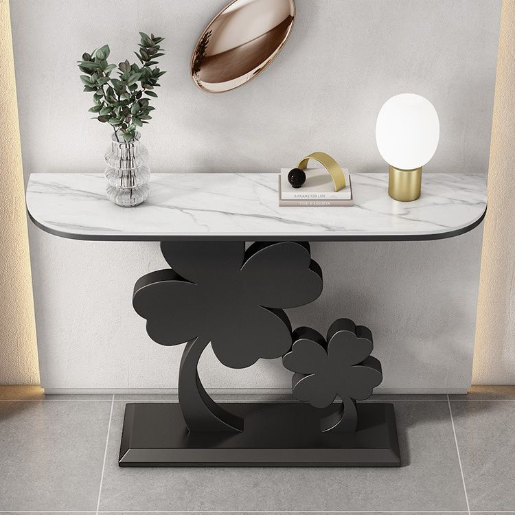 Tavolo console mezza luna glam tavolo accento resistente a graffi per Hall