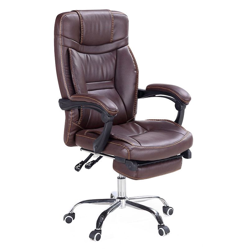 Modern Padded Arms Office Chair Leather Adjustable Seat Height Chair Clearhalo 'furn' 'furn_office_chair' 'Furniture' 'Office Chairs' 'Office Furniture' 'office_chair' 1200x1200_53799ee8-3941-413d-b2a0-478cc12e5244