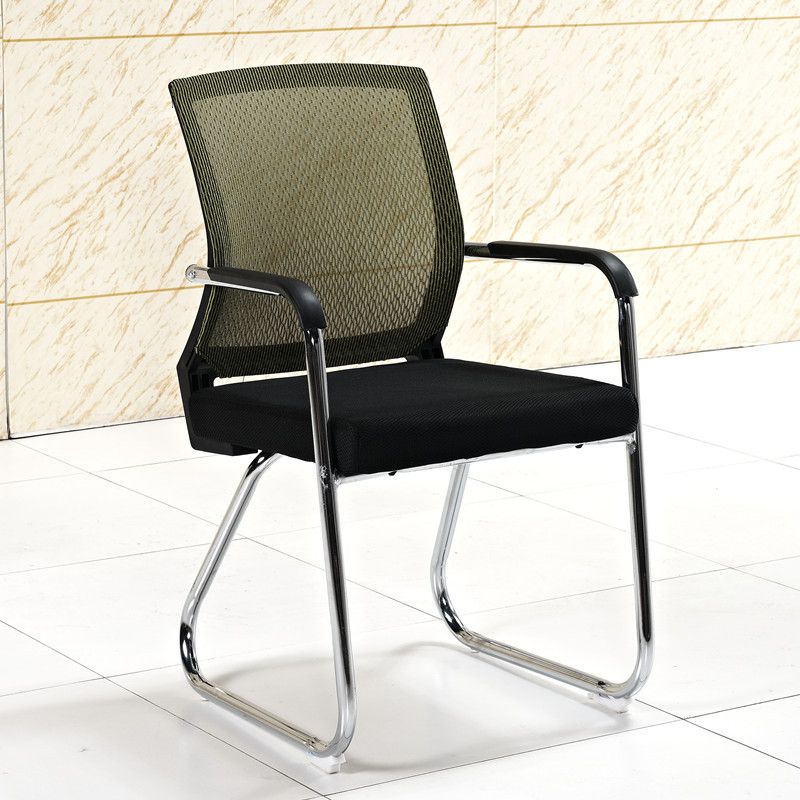 Mid-Back Ergonomic Office Chair Contemporary No Wheels Desk Chair Clearhalo 'furn' 'furn_office_chair' 'Furniture' 'Office Chairs' 'Office Furniture' 'office_chair' 1200x1200_5379c186-ea81-4ff2-8ffe-8caf1ff2d561