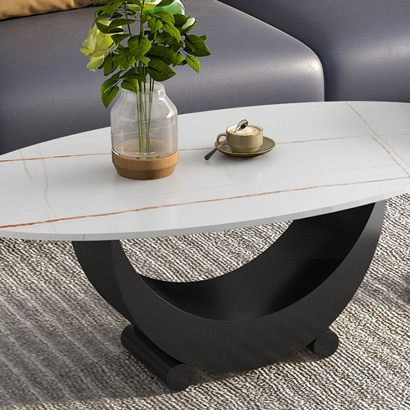2 Piece Nesting Tables Oval Minimalist Modern Coffee Table Set Clearhalo 'Coffee & Accent Tables' 'Coffee Tables' 'coffee_tables' 'furn' 'furn_coffee_tables' 'Furniture' 'Living Room Furniture' 1200x1200_537b241e-43d4-4d5c-82cf-fba95886969d