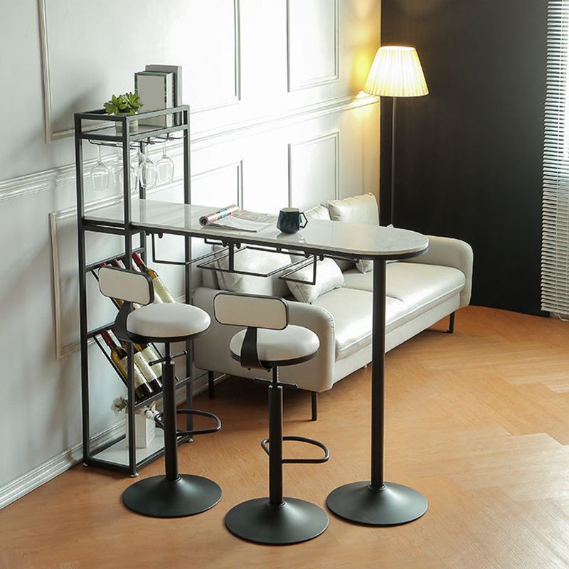 Tavolo da bar in marmo specialistico in marmo glam bianco glam con deposito di vino