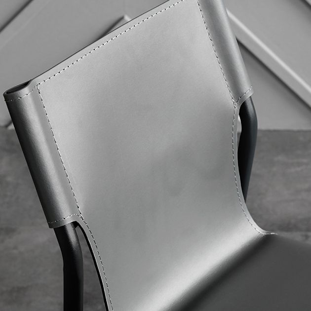 Industrial Leather Dining Room Chairs Armless Metal Dining Chairs for Restaurant Use Clearhalo ' kitchen&dining_furn' 'Dining Chairs' 'Dining Tables & Seating' 'dining_chair' 'furn' 'furn_dining_chair' 'Furniture' 'furniture_dining_chair' 'Kitchen & Dining Furniture' 'kitchen' 1200x1200_537d42c9-0f5b-4a8c-8532-8f28b5aa20cb