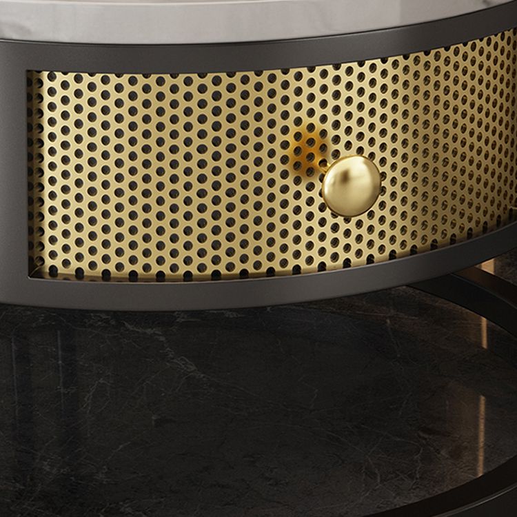 Zeitgenössischer Schieferobertisch mit Schublade