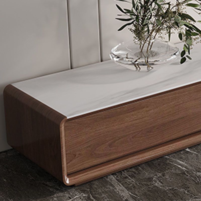 Console multimediale per TV contemporanea in legno Porta TV marrone con cassetti