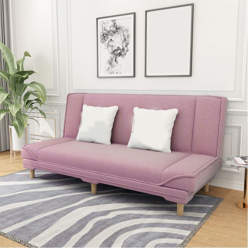 Sofá de durmiente convertible sin brazo de lino de 31.5 "H Contemporáneo