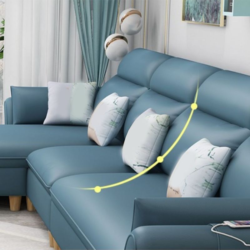 Flared Arms Sofa with Ottoman Included and Storage for 3 People