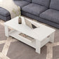 Rectangular 4 Legs Base Design Artificial Material Modern Style Coffee Table