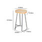 Modern Solid Wood Counter Stool Footrest Saddle Seat Counter Bar Stool in Natural