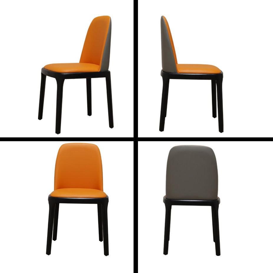 Industrial Ash Parsons Side Chair Leather Matte Finish Dining Chair (Set of 2) Clearhalo ' kitchen&dining_furn' 'Dining Chairs' 'Dining Tables & Seating' 'dining_chair' 'furn' 'furn_dining_chair' 'Furniture' 'furniture_dining_chair' 'Kitchen & Dining Furniture' 'kitchen' 1200x1200_5387245b-021f-46ba-952f-095c562f615b