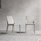 Matte Finish Modern Indoor Chair Faux Leather Solid Back Dining Chair
