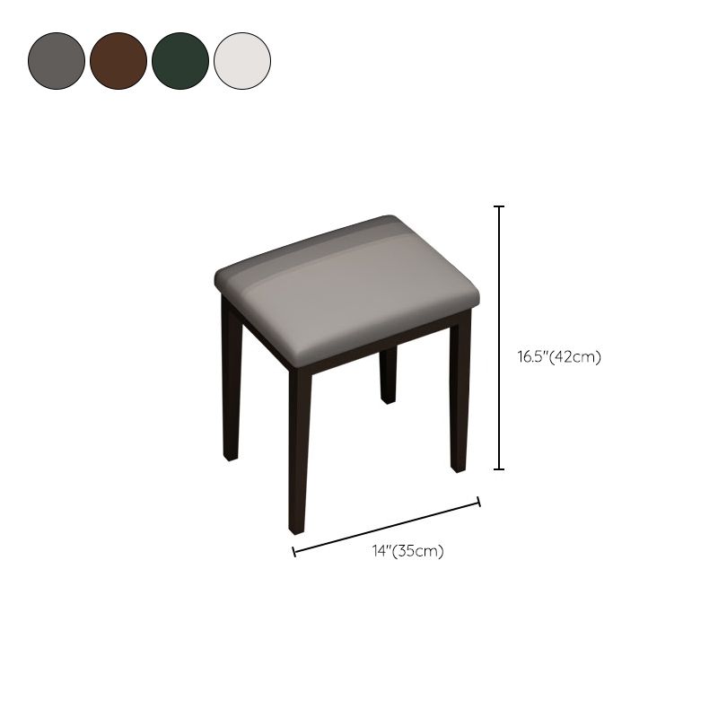 Modern Stone Top Make-up Vanity Solid Wood Vanity Dressing Table Set with 2 Drawers