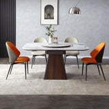 現代の焼結石テーブル正方形のテーブルセット1/2/5/7/9ピースダイニングセット