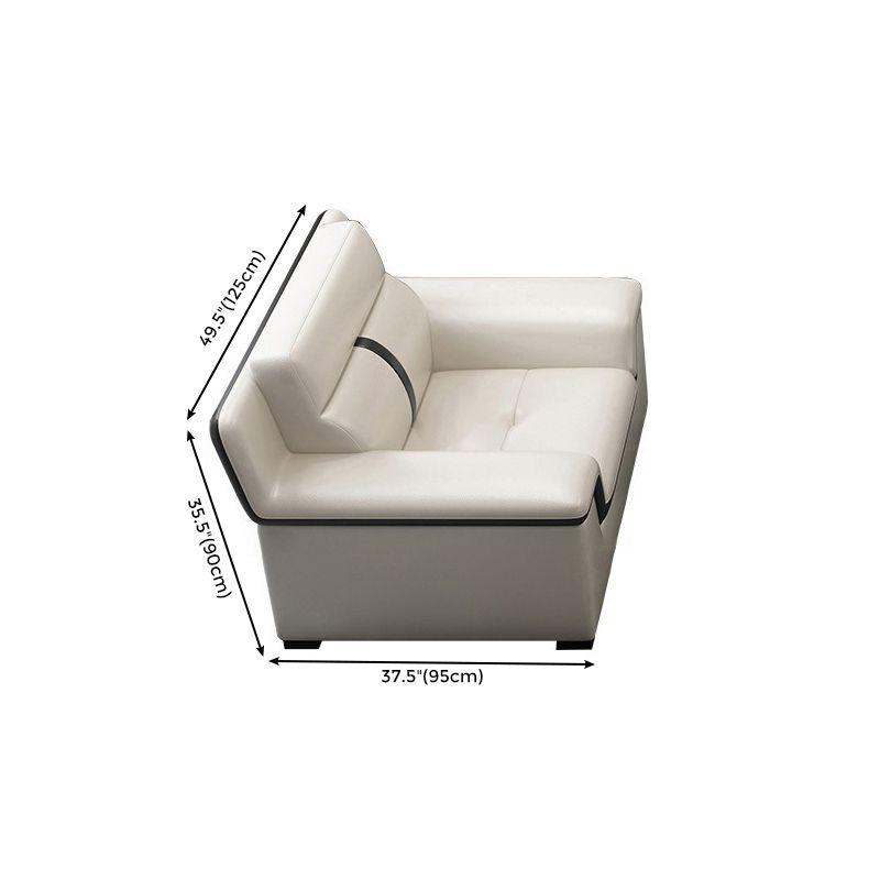 Gorgeous Style Seating White Black Sofa with Pillow Back Sofa Clearhalo 'furn' 'furn_sectionals' 'Furniture' 'furniture_sectionals' 'Living Room Furniture' 'Sectionals' 1200x1200_538da559-7010-4cc1-80d5-c17a1b3e697f