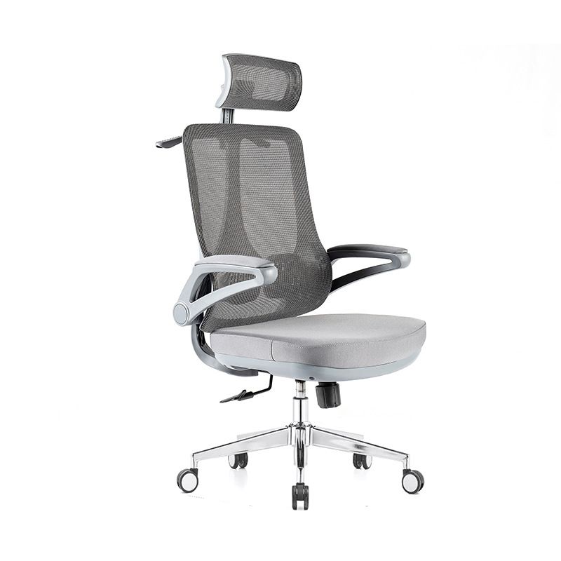 Flip-Up Armrest Office Chair Microfiber Desk High Back Chair Swivel Ergonomic Clearhalo 'furn' 'furn_office_chair' 'Furniture' 'Office Chairs' 'Office Furniture' 'office_chair' 1200x1200_538e9b82-783c-439b-abcc-5349261e889e