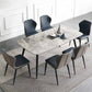 Metal Contemporary Rectangular Table Sintered Stone Top Dining Table with 4 Legs Clearhalo ' dining_table' 'Dining Tables & Seating' 'Dining Tables' 'furn' 'furn_dining_table' 'Furniture' 'furniture_dining_table' 'Kitchen & Dining Furniture' 'kitchen&dining_furn' 'kitchen' 'kitchen_dining_table' 1200x1200_538ec1d8-7834-4b9d-9af8-624f27c98089