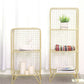 11" Wide Glam Shelf Bookcase Closed Back Gold Metal Bookcase Clearhalo 'Bookcases' 'furn' 'furn_bookcases' 'Furniture' 'Office Furniture' 1200x1200_538f65b4-5786-4a78-8fb3-2ec6e934314a