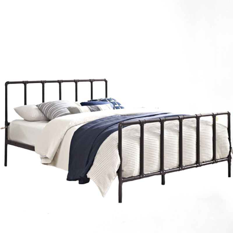 Industrial Style Bed Frame Iron Slat Bed with Headboard and Footboard Clearhalo 'Bedroom Furniture' 'Beds' 'furn' 'furn_beds' 'Furniture' 1200x1200_538f7d7d-e26a-437c-92b5-7ed18049fb54
