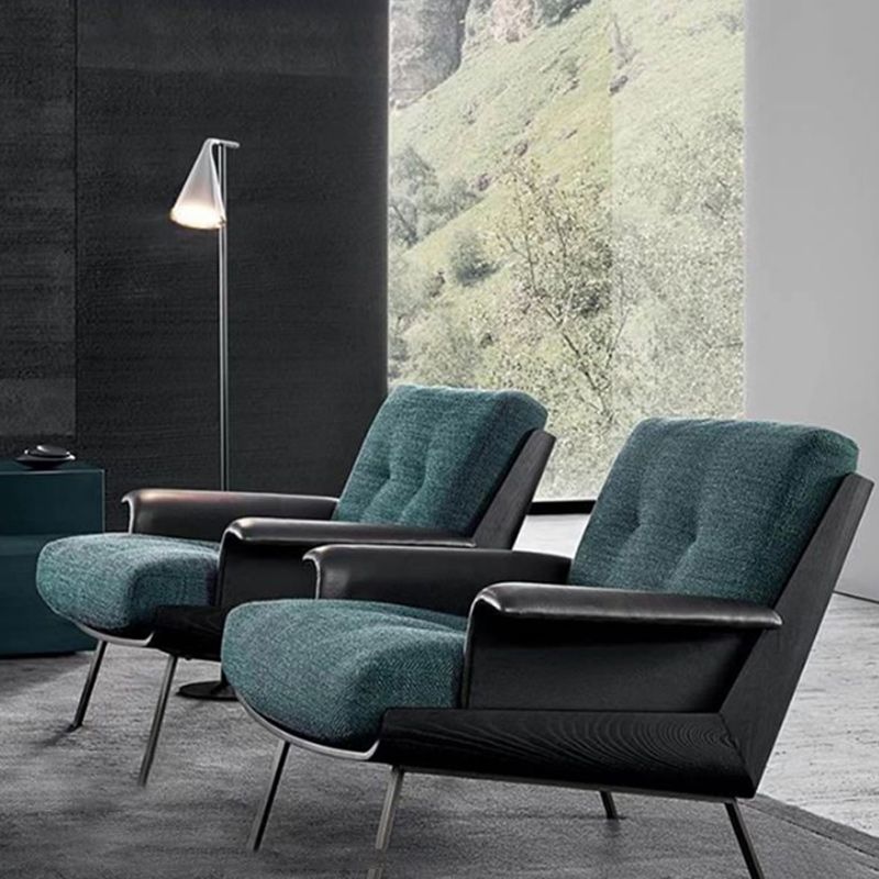 Industrial Lounge Chair Solid Color Cushion Back Basic Four Leg Reclining Accent Chair Clearhalo 'Accent Chairs' 'accent_chairs' 'Chairs & Seating' 'furn' 'furn_accent_chairs' 'Furniture' 'Living Room Furniture' 1200x1200_53923a2d-6c78-4bd4-8979-05e819b1acb1