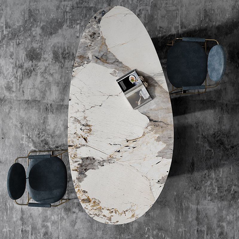 Traditional Luxury Oval Dining Table Sintered Stone Dining Table with 3 Legs Clearhalo ' dining_table' 'Dining Tables & Seating' 'Dining Tables' 'furn' 'furn_dining_table' 'Furniture' 'furniture_dining_table' 'Kitchen & Dining Furniture' 'kitchen&dining_furn' 'kitchen' 'kitchen_dining_table' 1200x1200_539322c9-7877-4881-8e00-29383d43b8d5