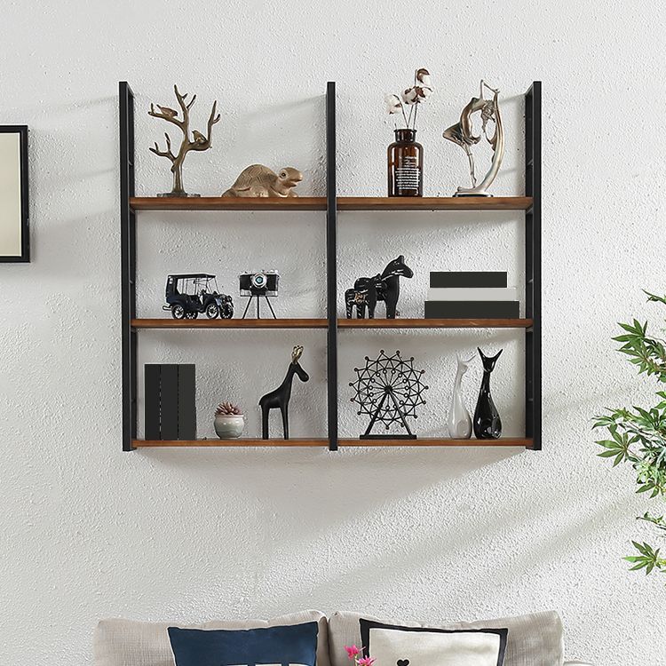 Wall Mounted Industrial Bookshelf Iron Frame Pine Wood Bookshelf for Bedroom Clearhalo 'Bookcases' 'furn' 'furn_bookcases' 'Furniture' 'furniture_bookcases' 'Office Furniture' 1200x1200_53947176-f50c-4f8a-a447-f8738d4a3548