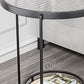 23.6" Tall Round Glass Top Side Table Iron Frame Base End Table with Shelf Clearhalo 'Coffee & Accent Tables' 'End & Side Tables' 'end_side_tables' 'furn' 'furn_end_side_tables' 'Furniture' 'Living Room Furniture' 1200x1200_5394a3f6-29d9-4424-bbdb-832fdd9514f0