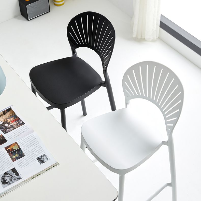 29.53" Plastic Scandinavian Kitchen Dining Room Armless Stool Low Back Bar Stool Clearhalo 'Bar Furniture' 'Bar Stools' 'bar_stools' 'furniture_bar_stools' 'Kitchen & Dining Furniture' 'kitchen&dining_furn' 'kitchen' 'kitchen_furn' Furniture' 1200x1200_539512d8-d584-4a8f-ac3a-7052cff62769
