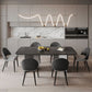 Mesa de comedor rectangular mesa de comedor de piedra con pedestal doble