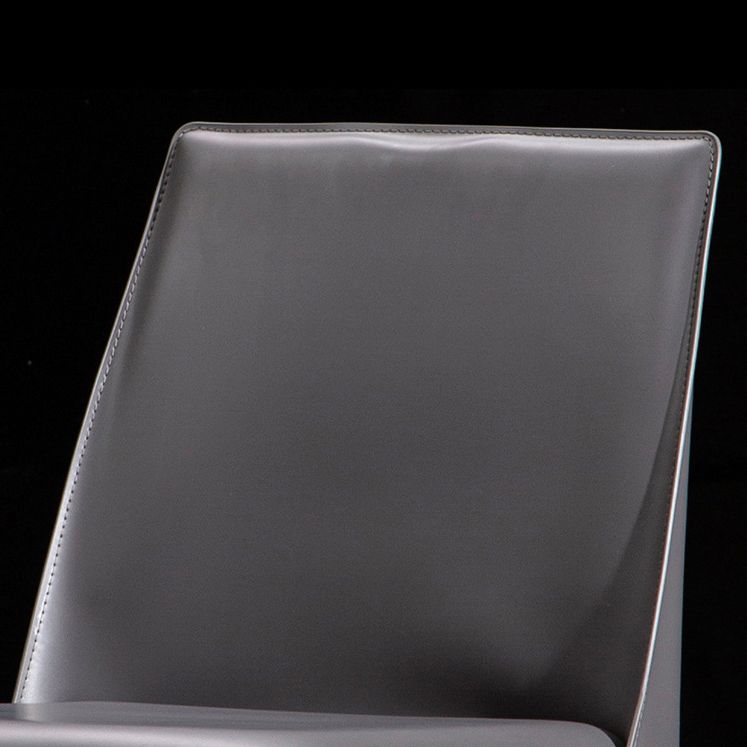 Modern Parsons Side Chair Matte Finish Leather Curved Armless Chair Clearhalo ' kitchen&dining_furn' 'Dining Chairs' 'Dining Tables & Seating' 'dining_chair' 'Furniture' 'furniture_dining_chair' 'Kitchen & Dining Furniture' 'kitchen' 1200x1200_53961438-69a7-45a3-9f04-31d05cf09151